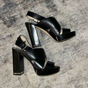 Michael Kors Leather Platform Sandals